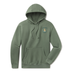 Levitate Trippy Sailboat Hoodie, front: Watercolor sailboat on waves under Levitate New England Since 2003 lettering