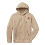 Levitate Quiver Surf Hoodie, front: Surfboard quiver standing against a large rust-orange sun with Levitate and Stoke Style Soul text