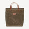 Waxed Field Tan - Coal Tote Bag