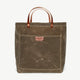 Waxed Field Tan - Coal Tote Bag