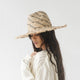 Natural/Black - Gemma Wide Brim Straw Hat