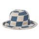 Light Blue Check - Crochet Hemp Hat