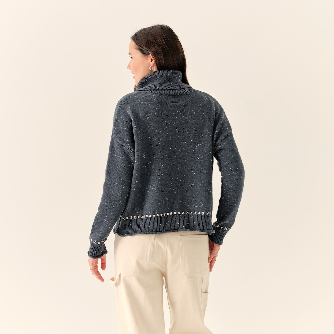 Women's Fisherman Cowl Neck Sweater