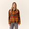 Acadia Plaid - Fire - Women's Flannel Shirt Jacket