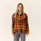 Acadia Plaid - Fire - Women's Flannel Shirt Jacket