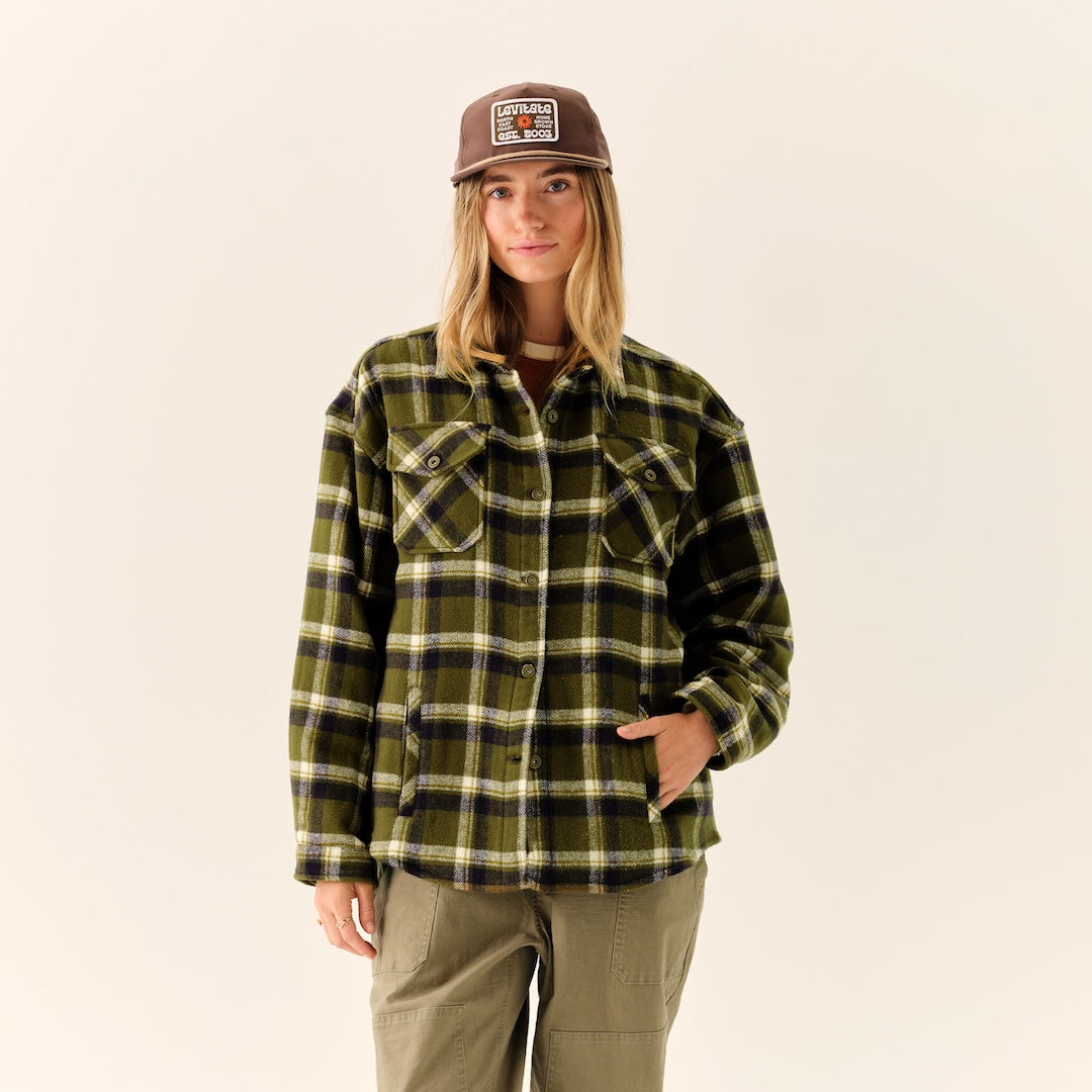 Women's Flannel Shirt Jacket - Levitate
