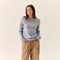 Choppy Stripe - Blue Water - Women's Mid-Weight Apres Ski Sweater