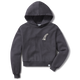 Vintage Black - Women's Fin Crop Hoodie
