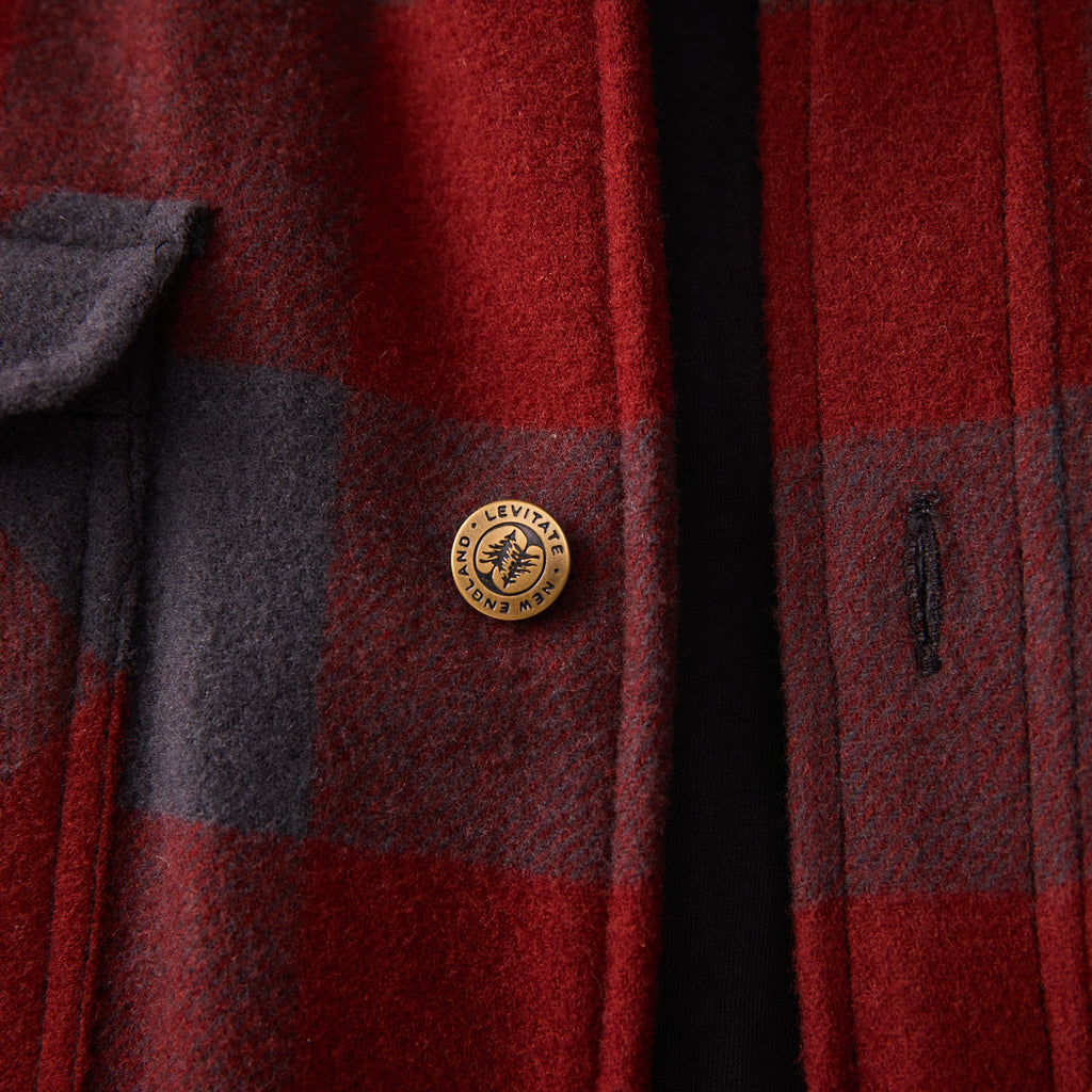 Men's New England Woolen Shirt Jacket - Levitate