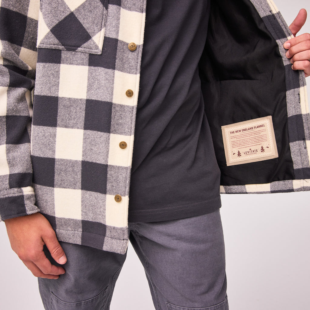 Men's New England Woolen Shirt Jacket - Levitate