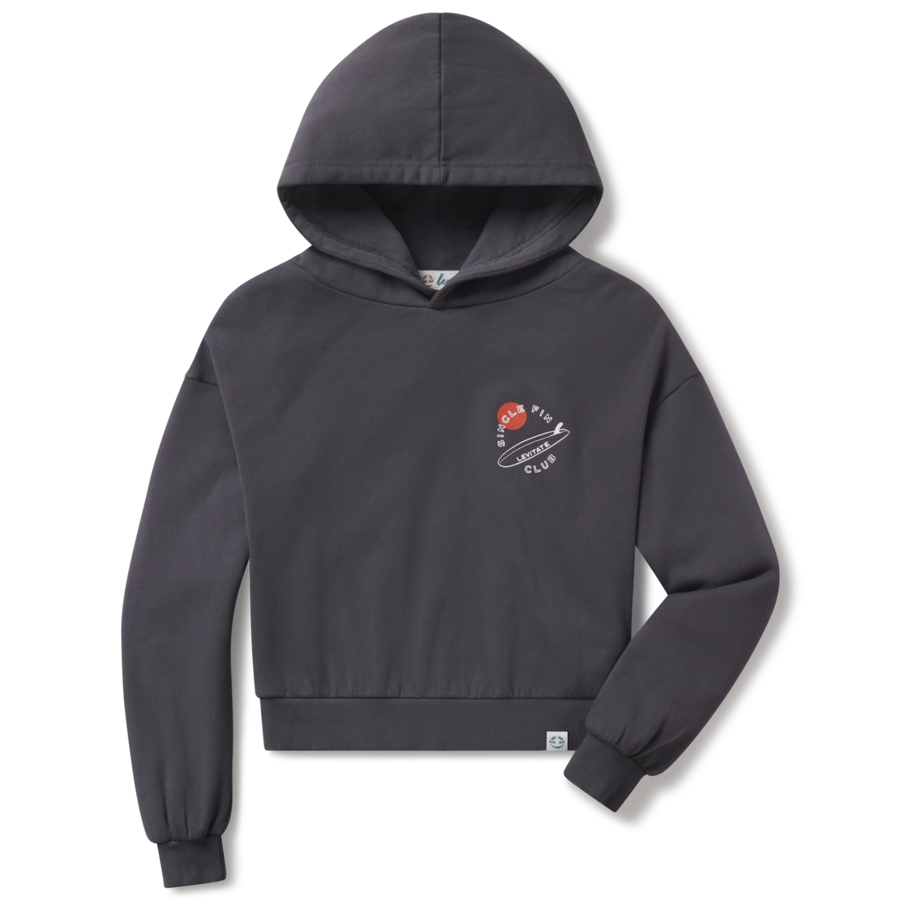 Single Fin Club Crop Hoodie - Levitate