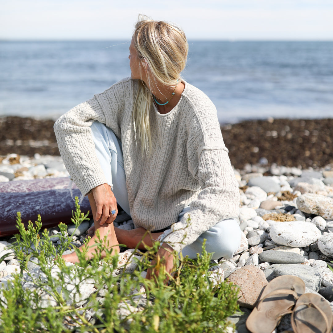 Women's Cable Knit Relaxed Sweater