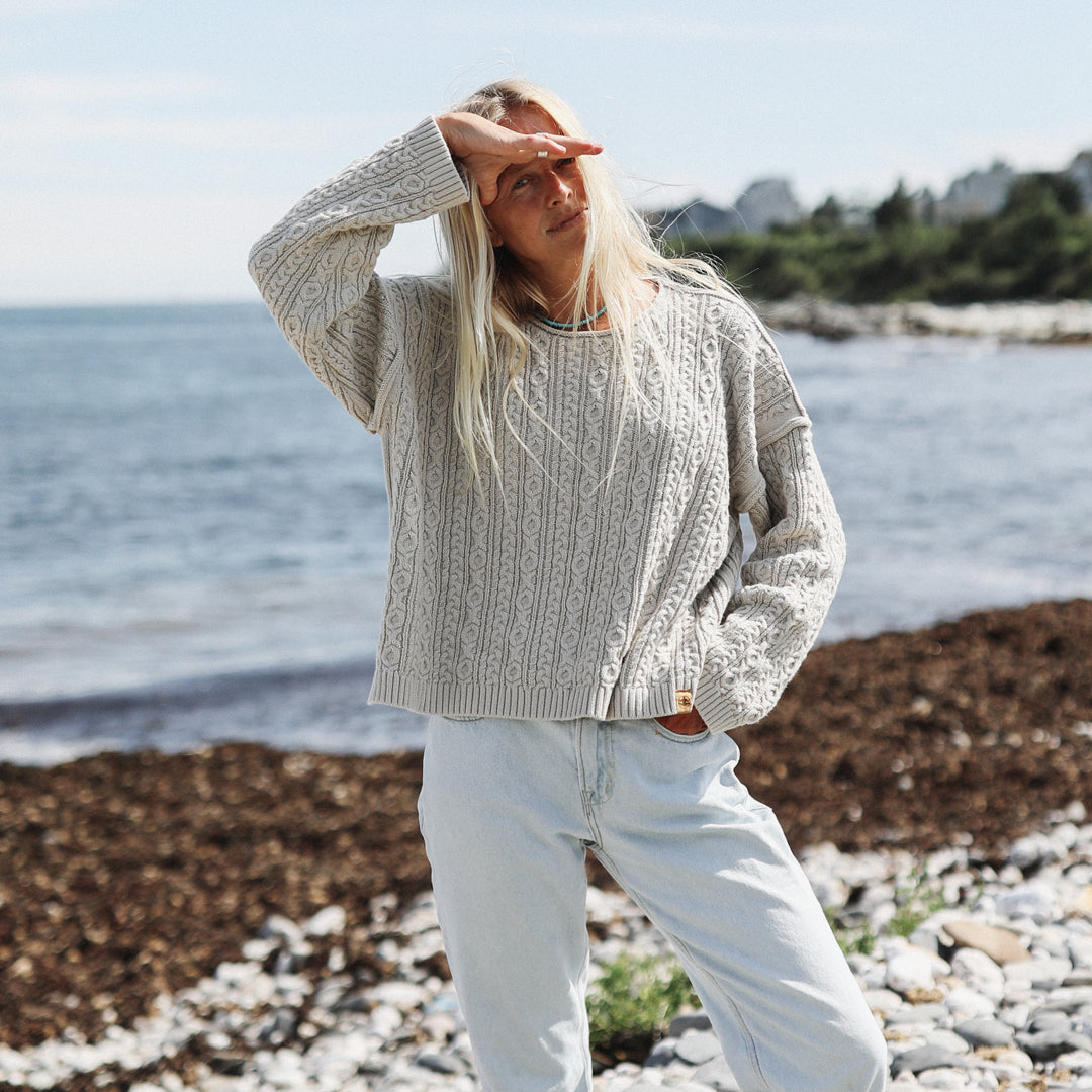 Women's Cable Knit Relaxed Sweater