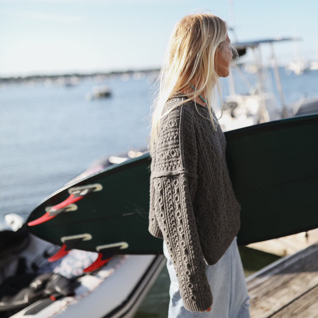 Women's Cable Knit Relaxed Sweater