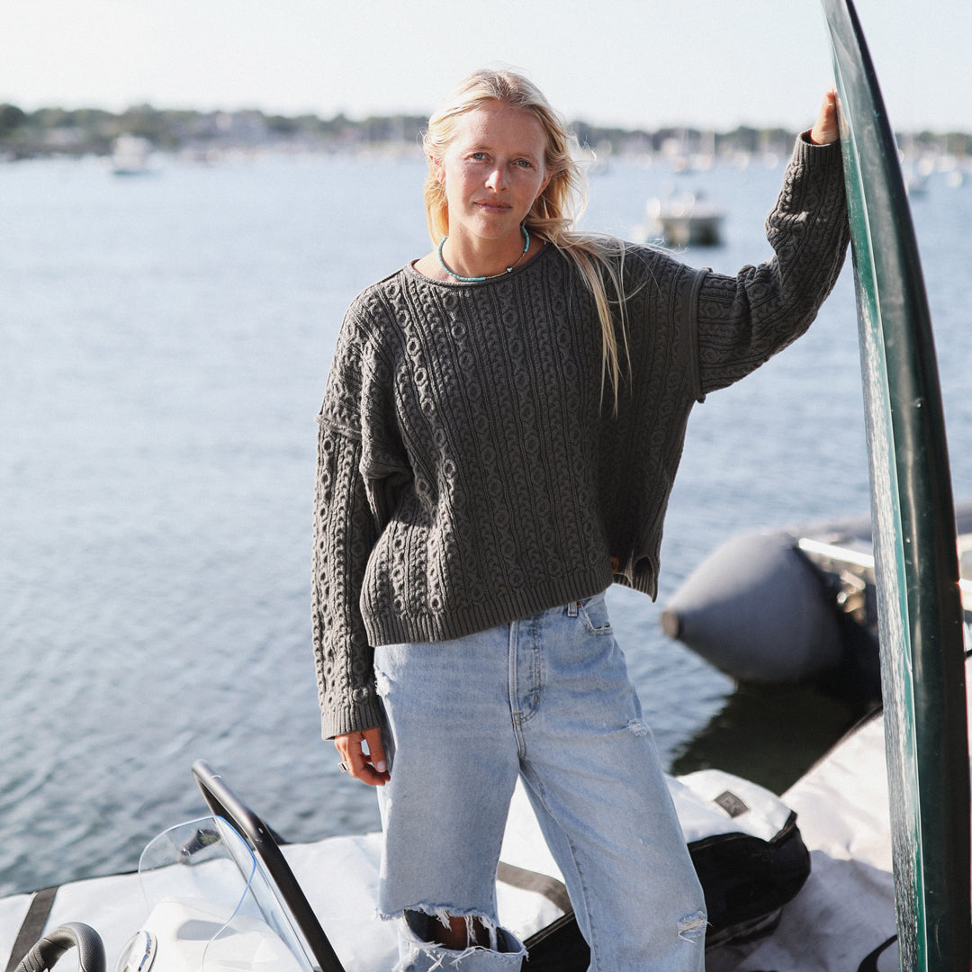 Women's Cable Knit Relaxed Sweater