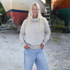 Women's Fisherman Cowl Neck Sweater