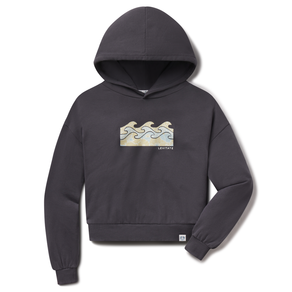 Widespread Kelpy Floral Cropped Hoodie - Levitate