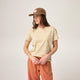Retro Rays Floral - Matcha Gray - Women's Carve Pocket Tee