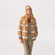 Newport Plaid - Amber - Women's Flannel Shirt Jacket