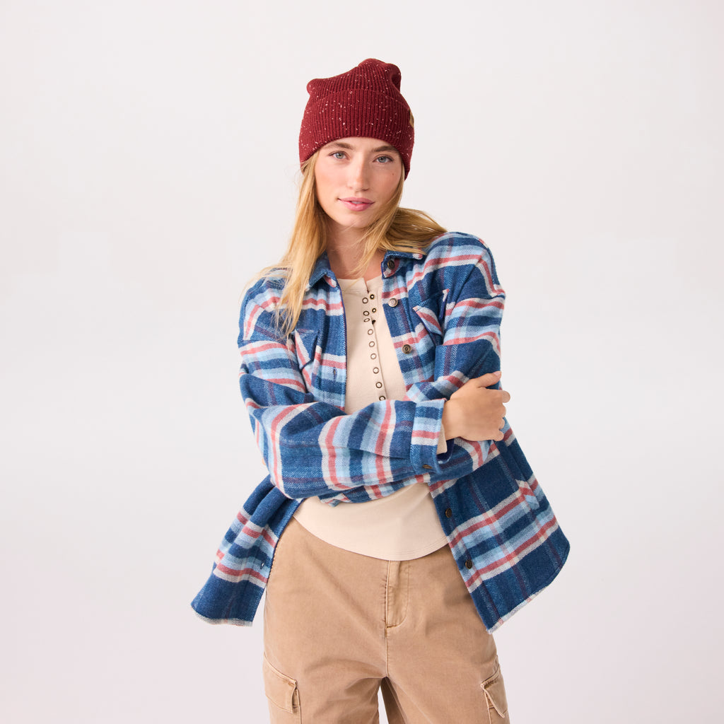 Women's Flannel Shirt Jacket - Levitate