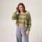 Bold Stripe - Hunter Green - Women's Island Sweater
