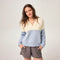 Vintage White/Light Brook - Women's Lace Sweater
