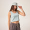 Bay Blue - Women's Waffle Thermal Tank