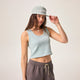 Bay Blue - Women's Waffle Thermal Tank