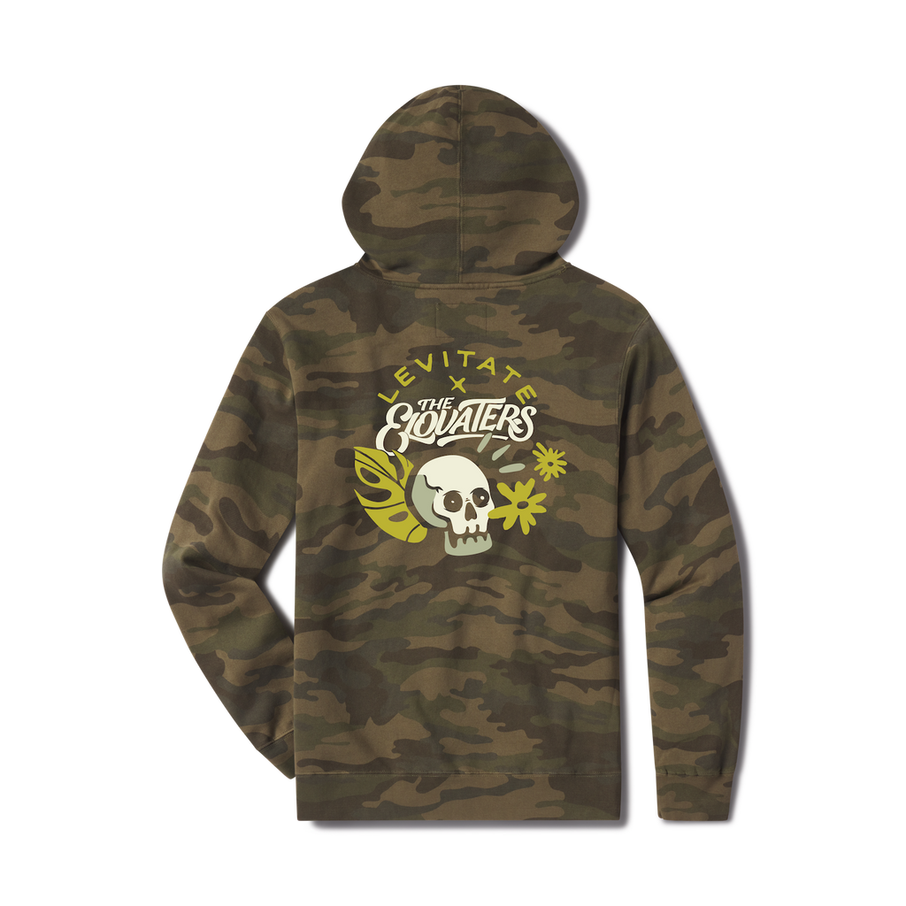 Levitate x Elovaters Camo Skull Hoodie