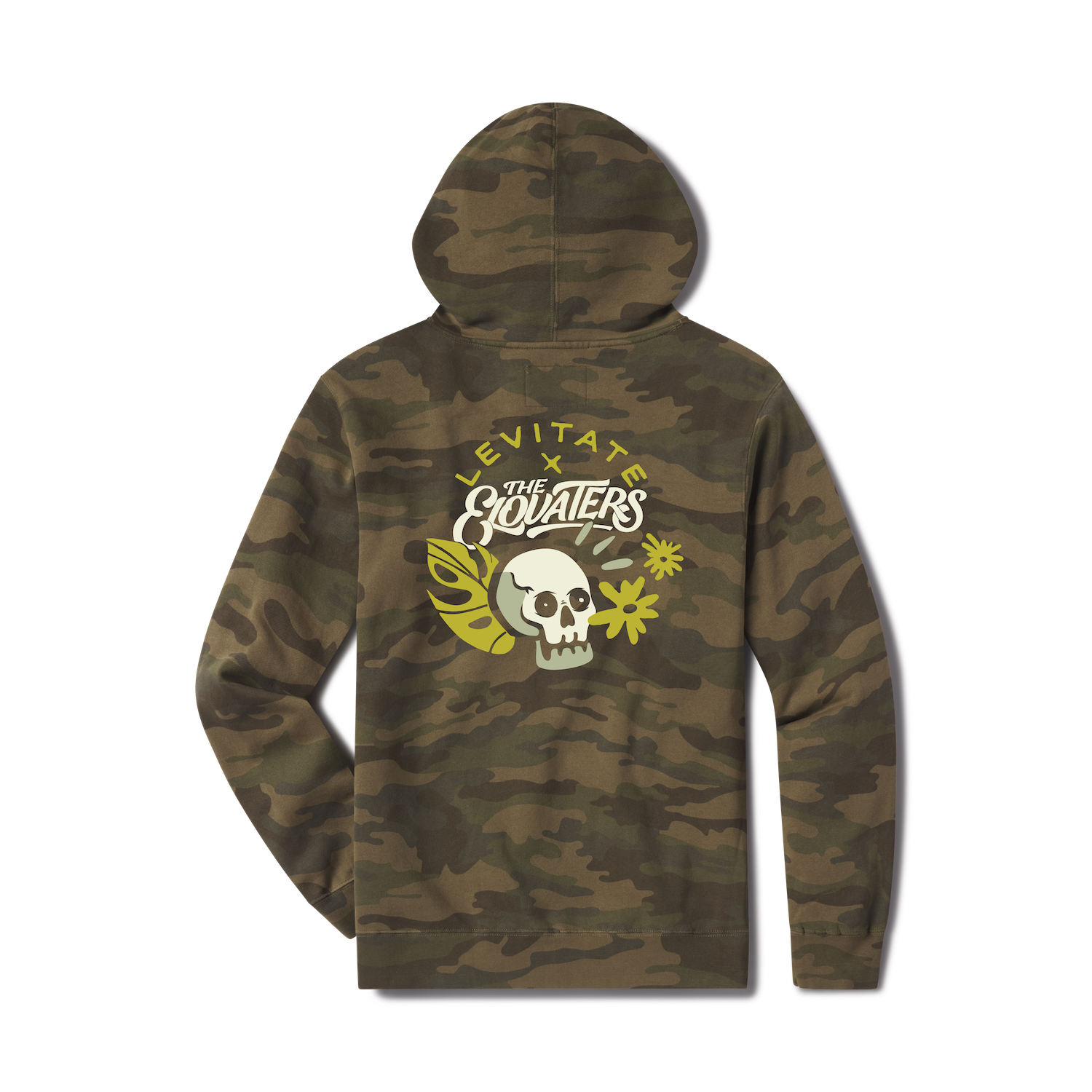 Levitate x Elovaters Camo Skull Hoodie
