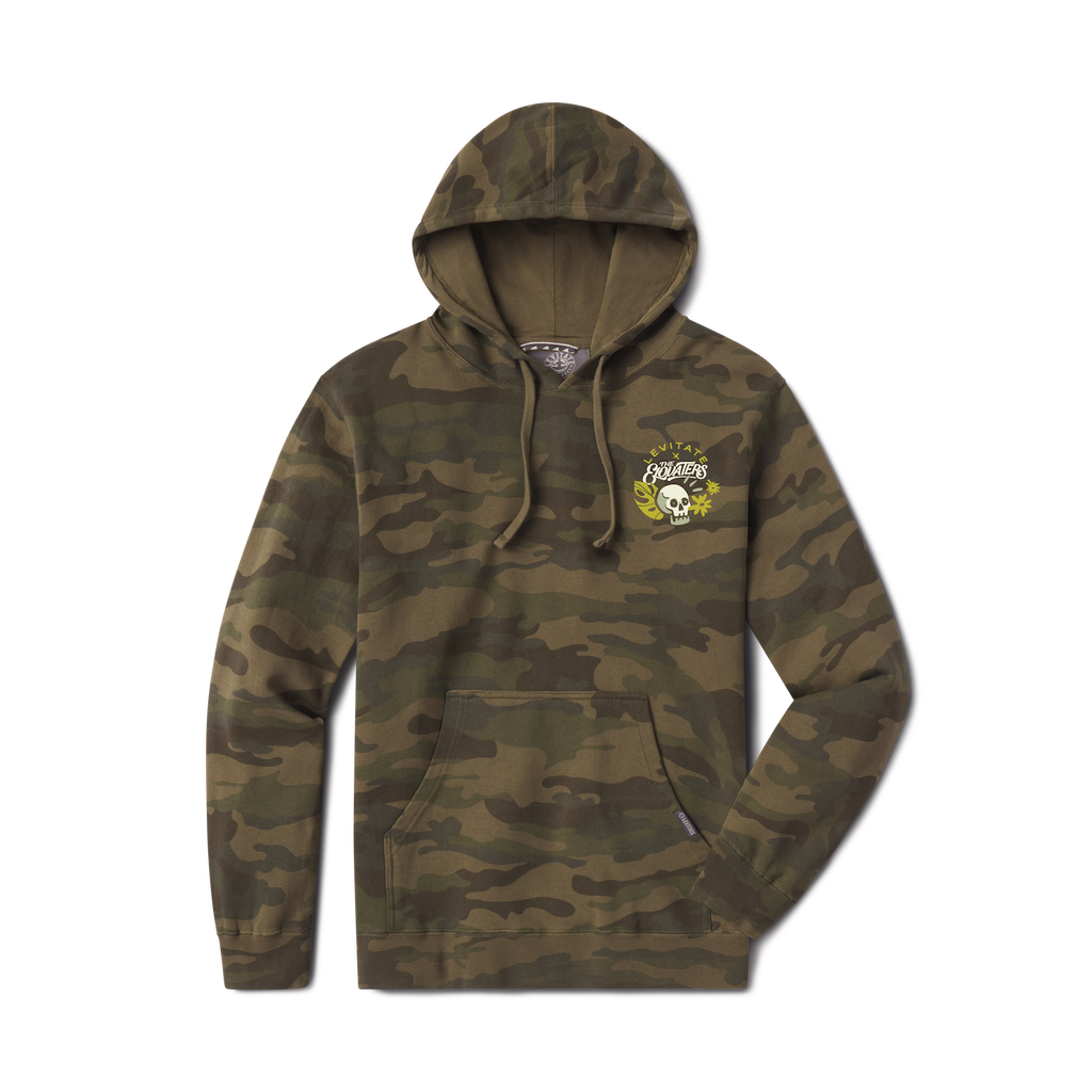 Levitate x Elovaters Camo Skull Hoodie