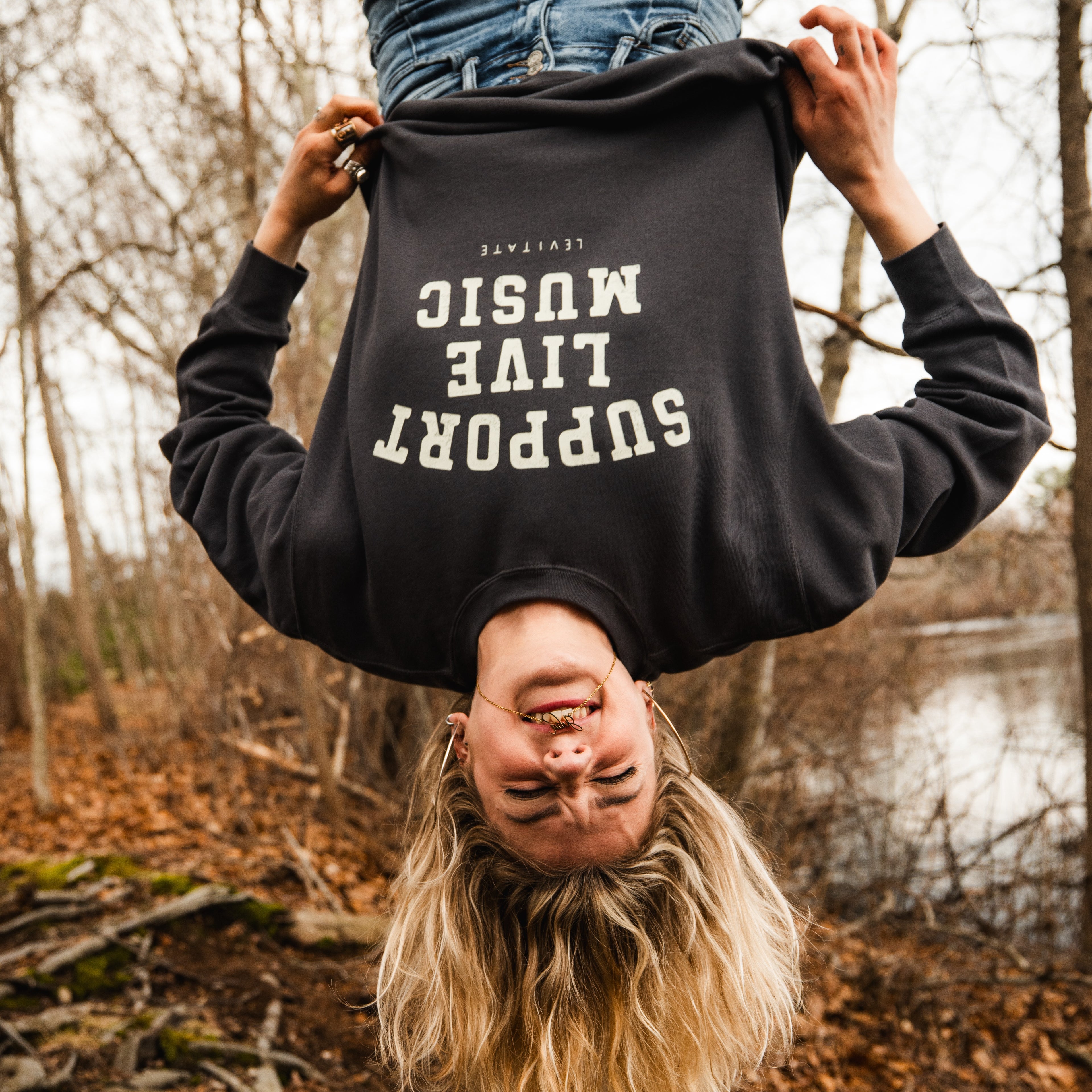 Men's Support Live Music Crewneck