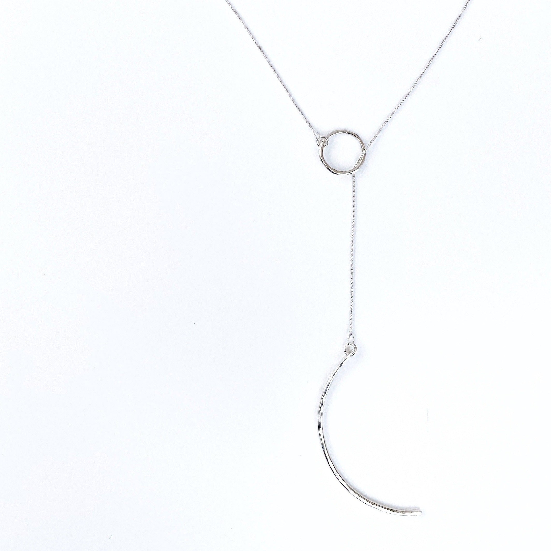 Shoot The Moon Lariat Necklace - Sterling Silver - Levitate