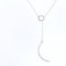 Sterling Silver - Shoot The Moon Lariat Necklace