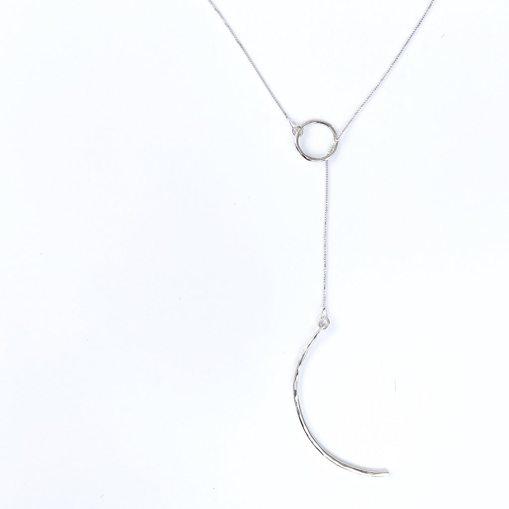 Shoot The Moon Lariat Necklace - Sterling Silver - Levitate